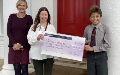 Global Charity cheque collection