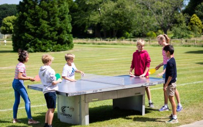 pupils playing table tennis