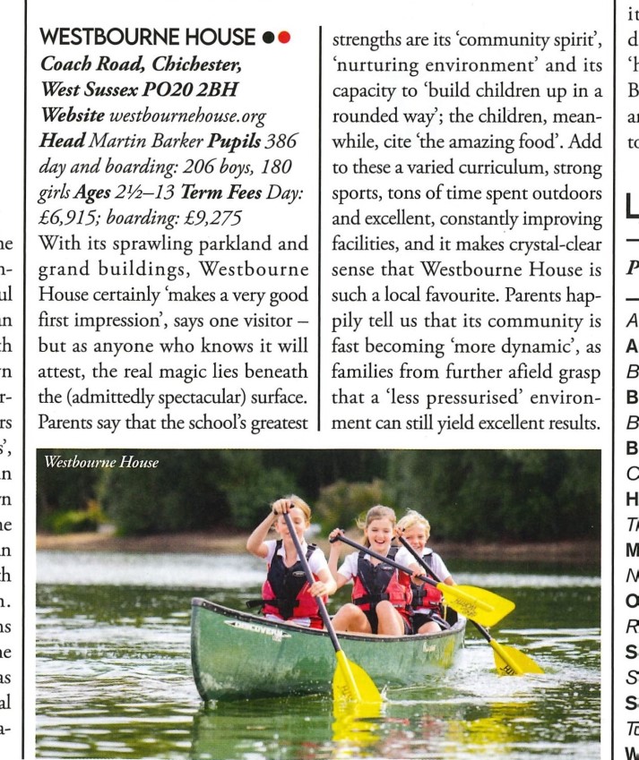 Review of Westbourne House School by Tatler