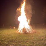 Roaring bonfire for Boarders