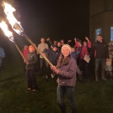 Roaring bonfire for Boarders