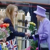 Miss Van Holland meeting the queen