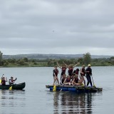 Rafting on Westbourne House School lake