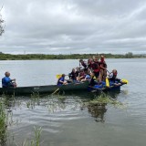 Rafting on Westbourne House School lake