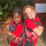 pupils paddling 