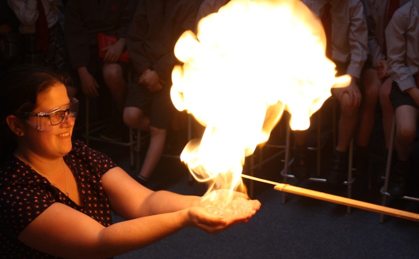 Methane bubble experiment