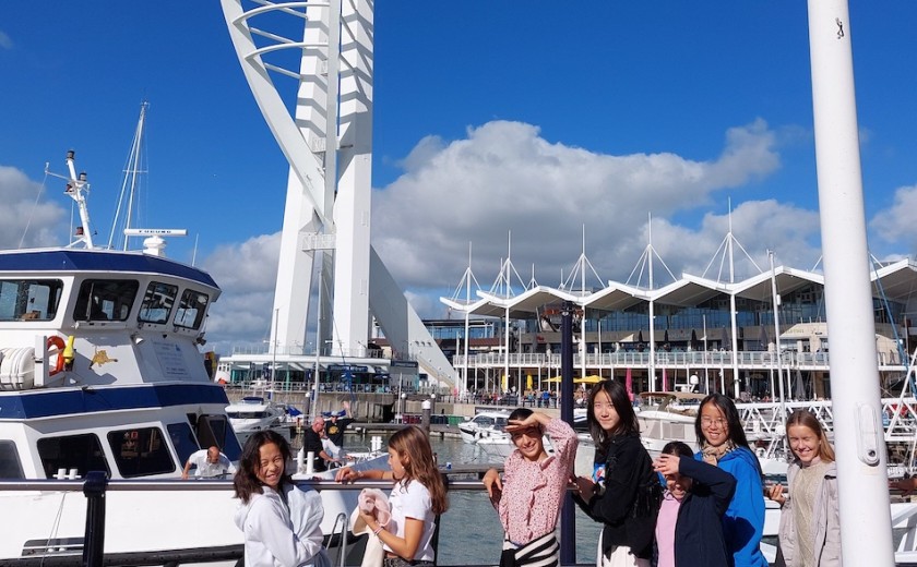 boarders in Gunwharf Quays