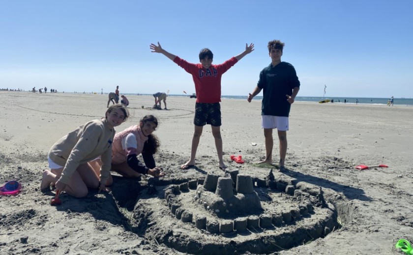 boarders at the beach