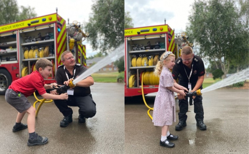 Visit from some firefighters
