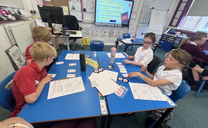 pupils learning maths and magic
