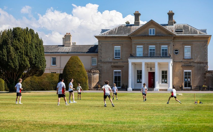 playing cricket