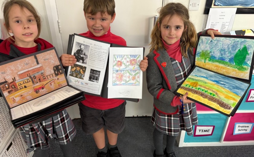 Year 2 children's Victorian inspired artwork