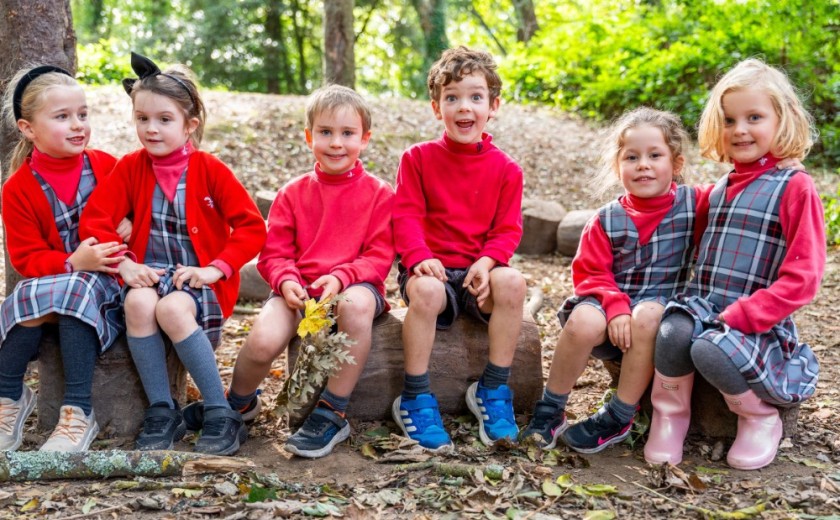 children in forest school