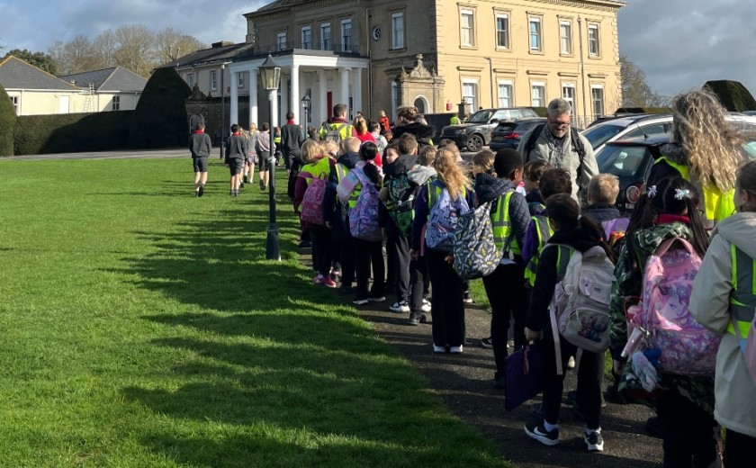 school children walking to Westbourne House