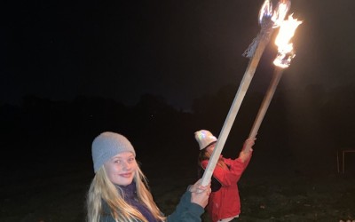Lighting the bonfire