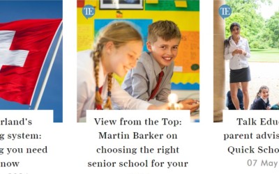 screen grab from talk education news page