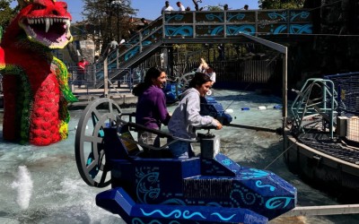 girls playing at Legoland