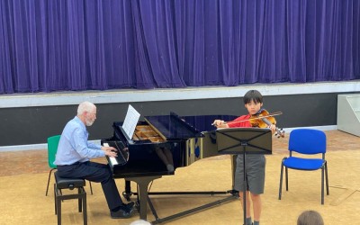 our musician of the year playing the violin