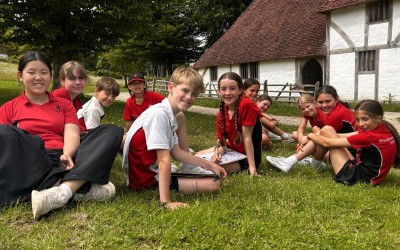 pupils at Weald & Downland Museum 